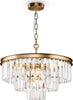 Lampadario-Contemporaneo-Revero-Metallo-Ottone-7-Luci-Diffusori-Vetro