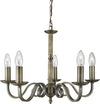 Lampadario-Contemporaneo-Richmond-Acciaio-Ottone-5-Luci-E14