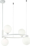 Lampadario-Contemporaneo-Ring-Metallo-Bianco-4-Luci-E-Diffusori-Bianchi