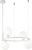 Lampadario-Contemporaneo-Ring-Metallo-Bianco-4-Luci-E-Diffusori-Bianchi