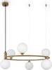 Lampadario-Contemporaneo-Ring-Struttura-E-Rosone-Metallo-Ottone-6-Luci