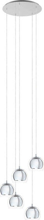 Lampadario-Contemporaneo-Rocamar-1-5-Luci-Acciaio-Cromo
