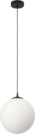 Lampadario-Contemporaneo-Rondo-3-1-Luce-Acciaio-Nero