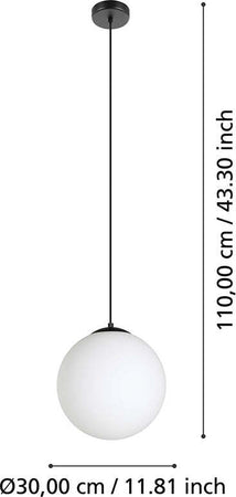 Lampadario-Contemporaneo-Rondo-3-1-Luce-Acciaio-Nero