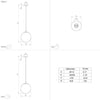 Lampadario-Contemporaneo-Rondo-3-1-Luce-Acciaio-Nero