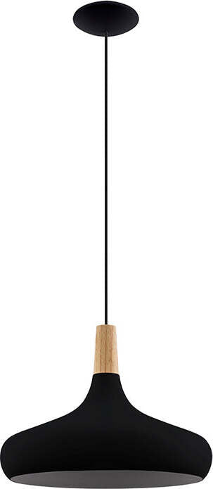Lampadario-Contemporaneo-Sabinar-Grande-1-Luce-Metallo-Nero-E-Marrone