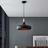 Lampadario-Contemporaneo-Sabinar-Grande-1-Luce-Metallo-Nero-E-Marrone