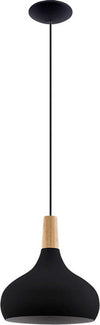 Lampadario-Contemporaneo-Sabinar-Medio-1-Luce-Metallo-Nero-E-Marrone