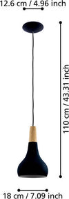 Lampadario-Contemporaneo-Sabinar-Piccolo-1-Luce-Metallo-Nero-E-Marrone