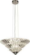 Lampadario-Contemporaneo-Savana-Acciaio-Cromo-Vetro-Trasparente-8-Luci-G9