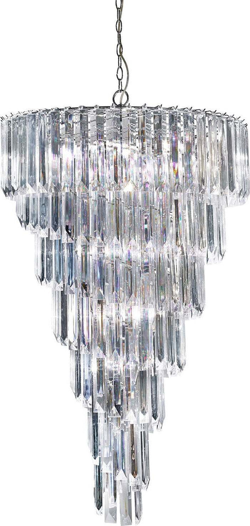 Lampadario-Contemporaneo-Sigma-Acciaio-Cromo-Policarbonato-9-Luci-E14