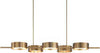 Lampadario-Contemporaneo-Sound-Metallo-Oro-Vetro-Led-22+22W