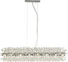 Lampadario-Contemporaneo-Sprazzo-Sole-Acciaio-Cromo-Vetro-Trasparente-16-Luci-G9