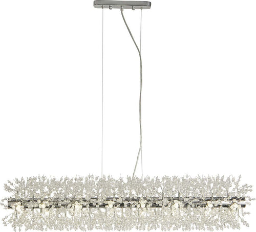 Lampadario-Contemporaneo-Sprazzo-Sole-Acciaio-Cromo-Vetro-Trasparente-16-Luci-G9