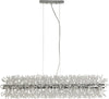 Lampadario-Contemporaneo-Sprazzo-Sole-Acciaio-Cromo-Vetro-Trasparente-16-Luci-G9