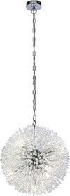 Lampadario-Contemporaneo-Sprazzo-Sole-Acciaio-Cromo-Vetro-Trasparente-7-Luci-G9