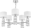 Lampadario-Contemporaneo-Talento-Metallo-Cromo-5-Luci-Diffusori-Pvc-Bianco