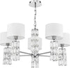 Lampadario-Contemporaneo-Talento-Metallo-Cromo-5-Luci-Diffusori-Pvc-Bianco