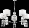 Lampadario-Contemporaneo-Talento-Metallo-Cromo-5-Luci-Diffusori-Pvc-Bianco