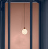 Lampadario-Contemporaneo-Tee-D20Cm-Metallo-Rame-Vetro-1-Luce