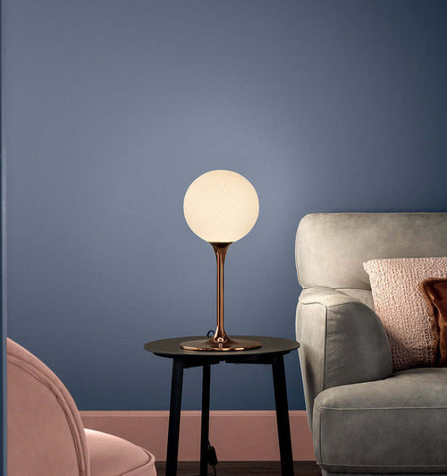 Lampadario-Contemporaneo-Tee-D30Cm-Metallo-Rame-Vetro-1-Luce
