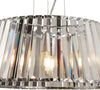 Lampadario-Contemporaneo-Tiara-Acciaio-Cromo-Vetro-Trasparente-5-Luci-E14
