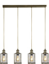 Lampadario-Contemporaneo-Tubi-Acciaio-Ottone-Vetro-4-Luci-E27