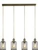 Lampadario-Contemporaneo-Tubi-Acciaio-Ottone-Vetro-4-Luci-E27