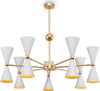 Lampadario-Contemporaneo-Vesper-In-Metallo-Bianco-E-Oro-14-Luci