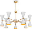 Lampadario-Contemporaneo-Vesper-In-Metallo-Bianco-E-Oro-14-Luci
