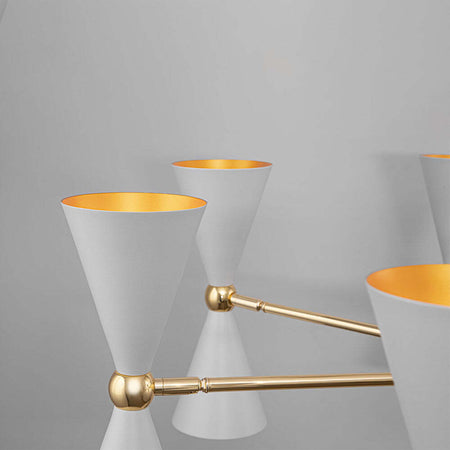 Lampadario-Contemporaneo-Vesper-In-Metallo-Bianco-E-Oro-14-Luci