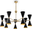 Lampadario-Contemporaneo-Vesper-In-Metallo-Nero-E-Oro-14-Luci