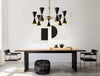 Lampadario-Contemporaneo-Vesper-In-Metallo-Nero-E-Oro-14-Luci