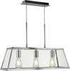 Lampadario-Contemporaneo-Viaggiatore-Acciaio-Cromo-Vetro-Trasparente-3-Luci-E27