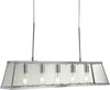 Lampadario-Contemporaneo-Viaggiatore-Acciaio-Cromo-Vetro-Trasparente-5-Luci-E27