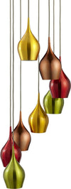 Lampadario-Contemporaneo-Vibrante-Acciaio-Cromo-Vetro-8-Luci-E14