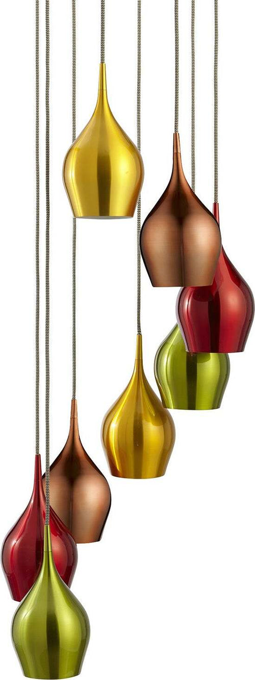 Lampadario-Contemporaneo-Vibrante-Acciaio-Cromo-Vetro-8-Luci-E14