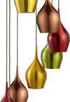 Lampadario-Contemporaneo-Vibrante-Acciaio-Cromo-Vetro-8-Luci-E14