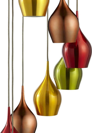 Lampadario-Contemporaneo-Vibrante-Acciaio-Cromo-Vetro-8-Luci-E14