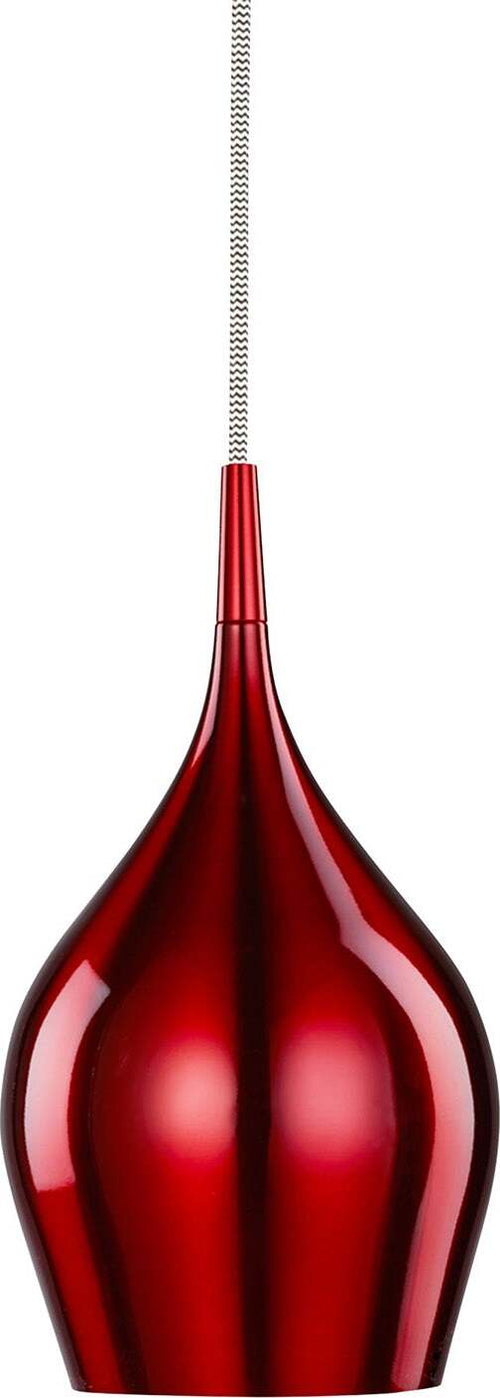 Lampadario-Contemporaneo-Vibrante-Alluminio-Rosso-12-Luci-E14