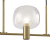 Lampadario-Contemporaneo-Vision-Alluminio-Oro-3-Luci-Diffusori-In-Vetro-Trasp