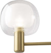 Lampadario-Contemporaneo-Vision-Alluminio-Oro-3-Luci-Diffusori-In-Vetro-Trasp