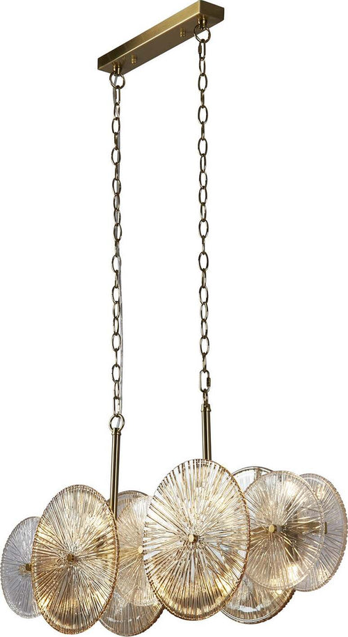 Lampadario-Contemporaneo-Wagon-Wheel-Acciaio-Adjustable-Vetro-10-Luci-G9
