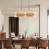 Lampadario-Contemporaneo-Wagon-Wheel-Acciaio-Adjustable-Vetro-10-Luci-G9