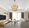 Lampadario-Contemporaneo-Wagon-Wheel-Acciaio-Bronzo-Vetro-9-Luci-G9