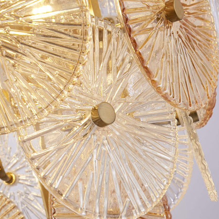 Lampadario-Contemporaneo-Wagon-Wheel-Acciaio-Bronzo-Vetro-9-Luci-G9