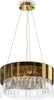 Lampadario-Contemporaneo-Wonderland-Acciaio-Oro-4-Luci-Diffusori-Vetro
