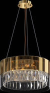 Lampadario-Contemporaneo-Wonderland-Acciaio-Oro-4-Luci-Diffusori-Vetro
