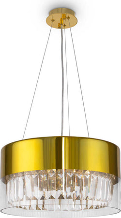 Lampadario-Contemporaneo-Wonderland-Acciaio-Oro-4-Luci-Diffusori-Vetro