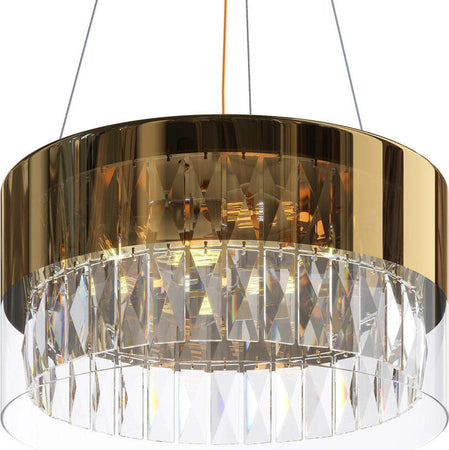 Lampadario-Contemporaneo-Wonderland-Acciaio-Oro-4-Luci-Diffusori-Vetro